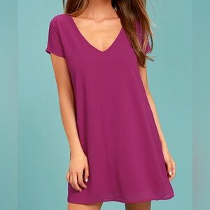 Lulus Freestyle Shift dress in Magenta